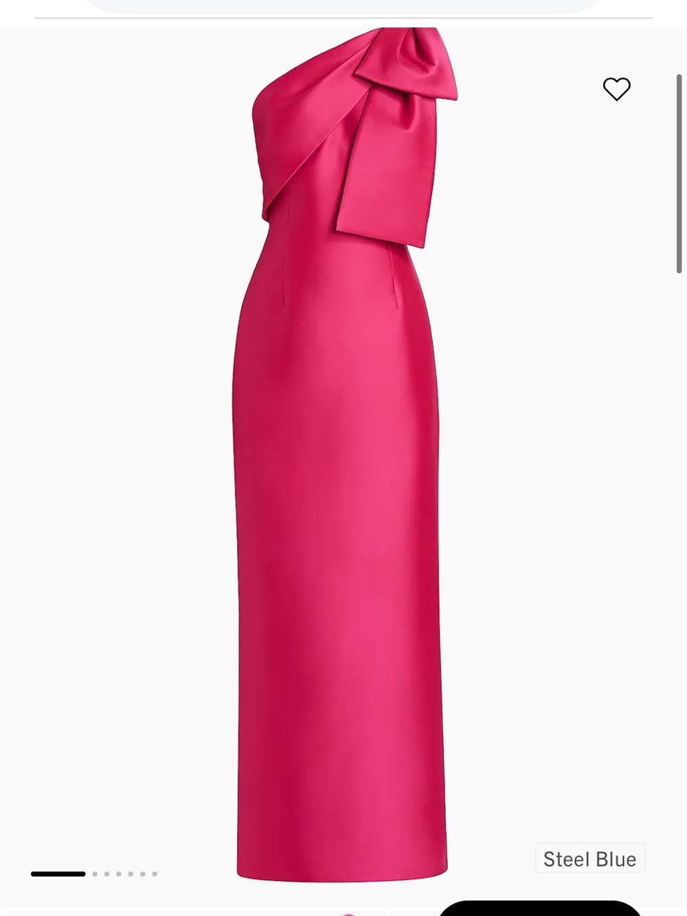 Sachin + Babi One-Shoulder Berry Gown with Statement Bow